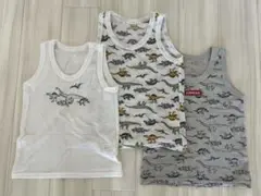 恐竜柄メッシュタンクトップ3枚セット100