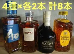 【週末特価】ウイスキーセット 飲み比べ 4種類 各2本ずつ 合計8本