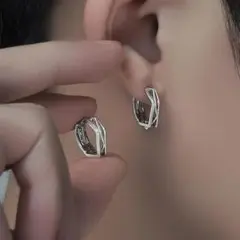 【残り僅か】ピアス　両耳　シルバー　フープ　ストリート　リング　メンズ