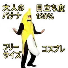 新品 大人用 バナナ コスプレ フリーサイズ クリスマス 忘年会 パーティー