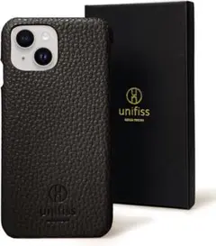 【銀座発】unifiss iPhone 14 カバー ブラック 黒 BK