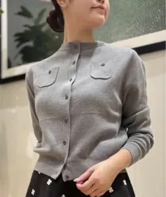 新品　CABaN コットンカシミヤクルーネックカーディガン　S 即発送