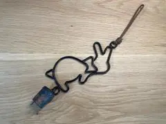 ラスト出品です！☆未使用☆カウベル アイアン うさぎ 兎 ウサギ オブジェ