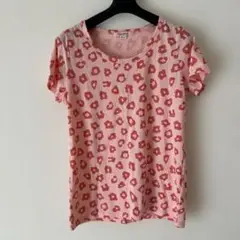 tutu anna ピンク レオパード柄 Tシャツ M~L