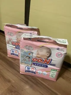 【お値下げしました！】グーンプラス新生児用オムツテープタイプ76枚×2新品未使用