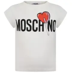 moschino モスキーノ ロリポップロゴ コットンTシャツ
