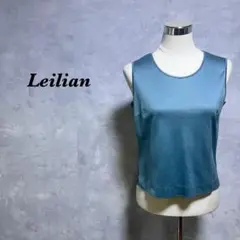 レリアン ノースリーブ カットソー タンクトップ ブルーグリーン L 4221