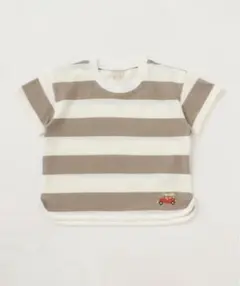 プティマイン120cm ボーダー Tシャツ 車刺繍付き
