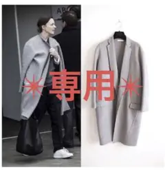 CELINE セリーヌ カシミヤ エッグクロンビー ダブルフェイス コート