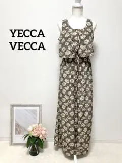 【美品】YECCA VECCA オールインワン　ワイドパンツ　ビンテージフラワー