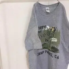 USA購入 gildan アーミー camp park オーバーサイズ Tシャツ
