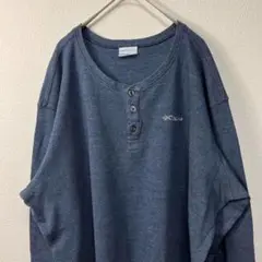 USA古着 Columbia コロンビア ヘンリーネック サーマル ロンT