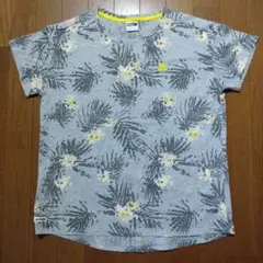 新品☆PUMA 花柄 Tシャツ XL グレー