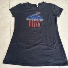 カップケーキデザイン 半袖Tシャツ ダークグレー