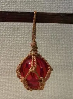 浮き玉　ロープ網　ガラス製　③