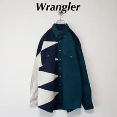 【一点物・左右対称デザイン】ラングラー・ボタンダウン・長袖シャツ・1784