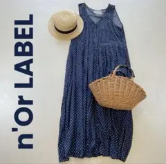 週末SALE ノアール n'Or LABEL 水玉ドット　ギャザー ワンピース