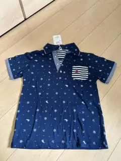 新品ネイビー ポロシャツ 140cm①
