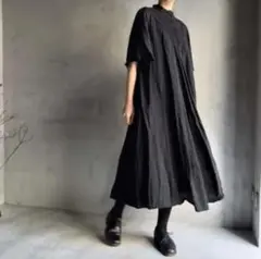 新品ハレルヤHALLELUJAH修道女ローブワンピース麻コンチネンタルリネン黒
