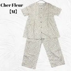 美品✨Cher Fleur シェール フィルール【M】半袖パジャマ　花柄　春・夏