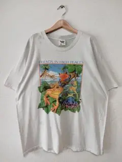 90s USA製 カエル アート シングルステッチ Tシャツ