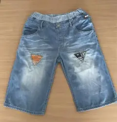 クリフメイヤー　パッチワーク デニムブルー ハーフパンツ 160㎝