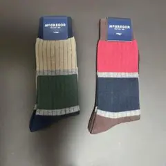 【新品未使用】MCGREGOR ストライプソックス 2足セット