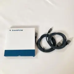RAMPOW usb c ケーブル【1m/黒】タイプc ケーブル 急速充電 2本