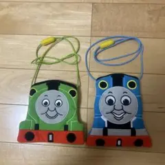 トーマスのポーチセット（緑・青）トーマスランド　ポシェット　コインケース