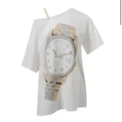 Nodress Notime watch アシンメトリーショルダーTシャツ