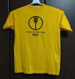 MALT'S 100% DRAFT BEER Tシャツ Lサイズ　イエロー