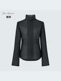 【美品 黒M】ユニクロ マメクロゴウチ メッシュハイネックT ブラック