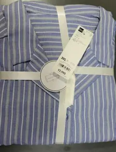 ストライプパジャマワンピース　ブルー　3XL　ジーユー　GU　完売品