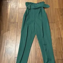 H&M グリーンパンツ　36