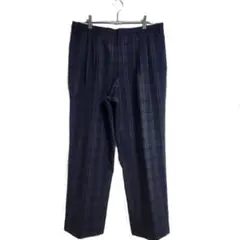GREAT HILL スラックス チェック柄 ネイビー L フォーマル 上品