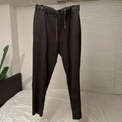 ユニクロ UNIQLO ダークグレー チェック柄 スラックス M