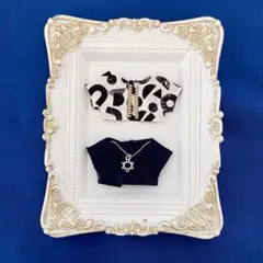 ぬい服10〜12㎝＊2枚セット＊モノトーン【ホワイト】