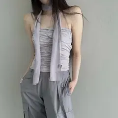 NEWALRIN Shirring tube top