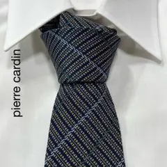 TG2568 pierre cardin パターン柄 交差 シルク ネクタイ
