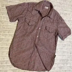 希少✨Levi's リーバイス　半袖　チェック　シャツ　赤白黒　メンズ　Ｍ