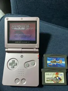 ゲームボーイアドバンスSP ピンク 本体とソフト付き