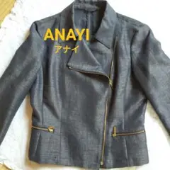 ANAYI✨アナイ ジッパーがおしゃれ!ジャケット ライダース ブルゾン