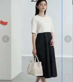 新品タグ付 近年モデル 美品 インディヴィ INDIVI ワンピース ドレス