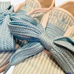 Adidas アディダス シューズ リボン 水色