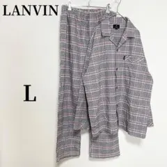ランバン ルームウェア パジャマ 白 黒 ぴんく チェック L