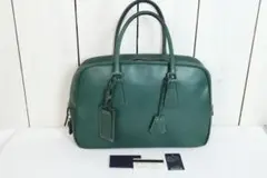 正規店購入【美品】☆PRADA プラダ:本革 レザー ブリーフケース ビジネス
