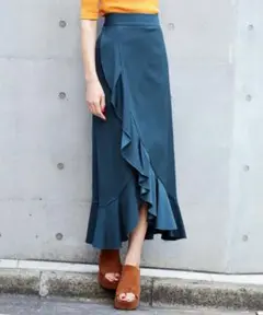 イエナ　辻直子さん　コラボ　フリル　ロングスカート