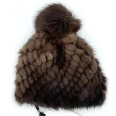 MAX MARA ニット帽 ブラウン