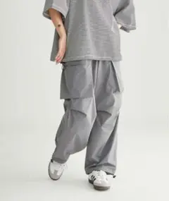 ★新品 【ocosic】ストレートパラシュートカーゴパンツ