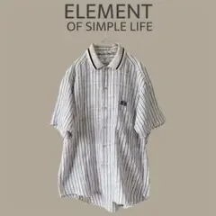 【エレメントオブシンプルライフ レナウン】M　ベージュ　半袖シャツ　ポロシャツ